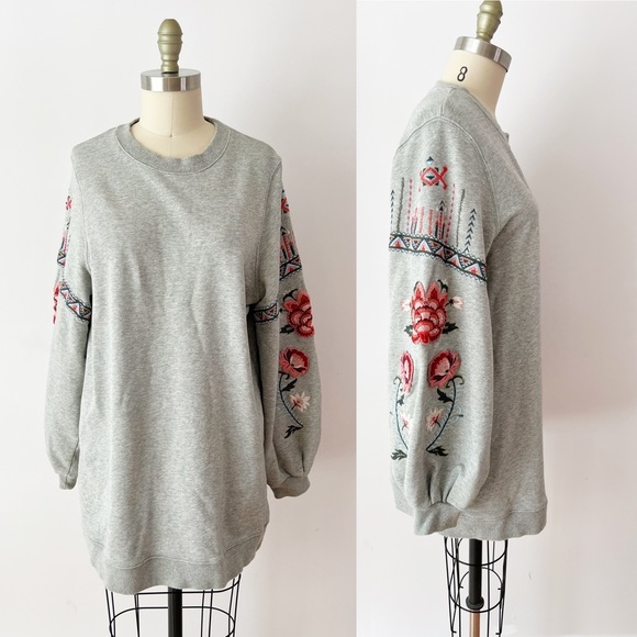 Sundance Dresses & Skirts - Driftwood DANI Sweatshirt Dress Sweater Dress Sundance Medium Embroidered